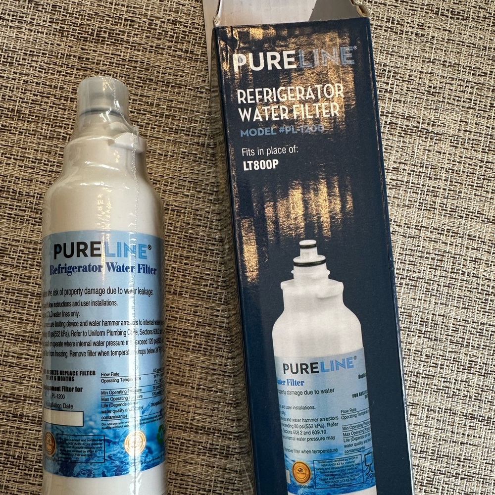 Pureline Refrigerator Water Filter MODEL #PL-1200 (fits in place of LT800P.